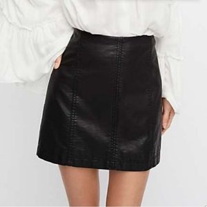 Free People Modern Femme Vegan Leather Mini Skirt